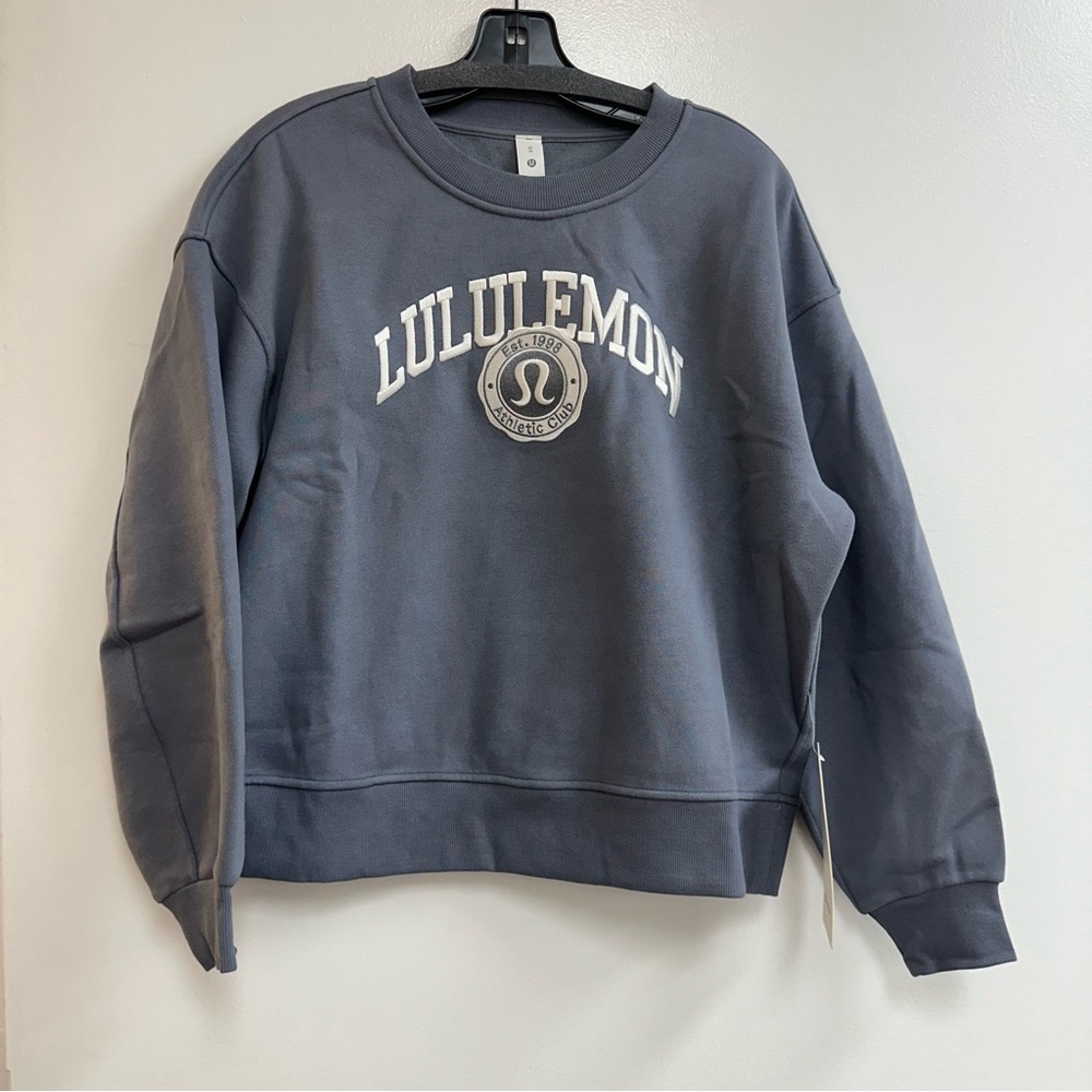 LuluLemon Perfectly Oversized Crew Graphic in Solar Grey